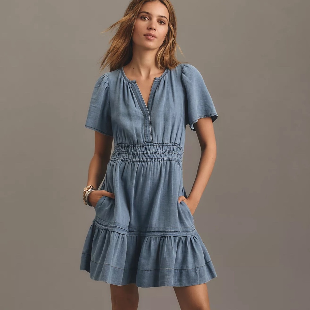 Anthropologie, Pilcro Denim Mini Dress, Size S